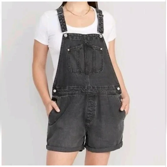 Old Navy Shorts Old Navy Sloughy Jean Shorts Overalls Woman Xl